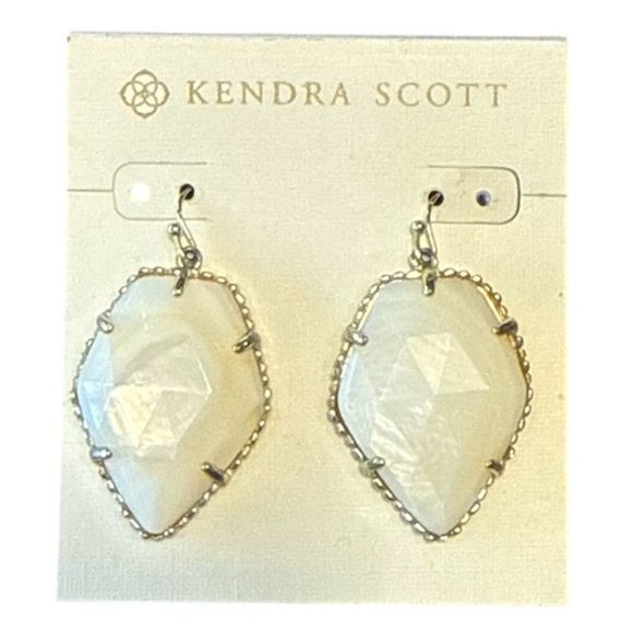 Vintage Kendra Scott Iridescent White MOP Corley Earrings - Picture 2 of 9